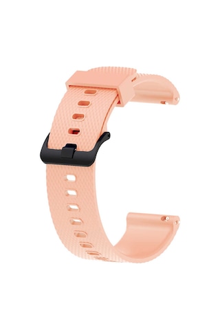 Ekılıf - Samsung Gear S2 Uyumlu - Kordon 20mm Silikon Kordon Krd-46 - Pembe Açık