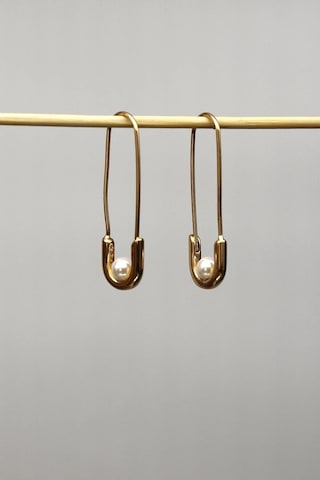 Vıp Çelik İncili Çengelli İğne Model Küpe Metalik Metalik