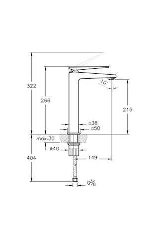 Artema Brava A42610 Yüksek Lavabo Bataryası