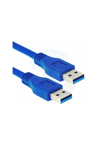 Wozlo USB 3.0 Erkek Erkek Kablo Mavi İki Ucu Erkek Usb 3.0 Data Bağlantı Kablosu 1 M