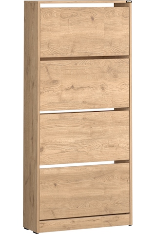 Flat Duo 4 Katlı Geniş Ayakkabılık - Florida Meşe 73x157x26 Cm Meşe