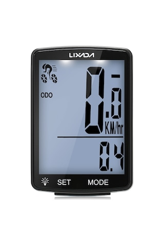 Lıxada Bisiklet Bilgisayarı 2,8 İnç Ekran Modeli: Ya100-a Siyah Kabuk Beyaz Işık Siyah