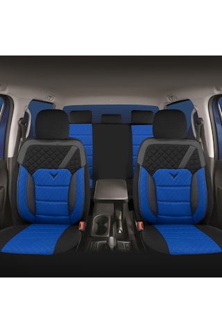 Minderland K1 - Opel Meriva İle Uyumlu Koltuk Kılıfı, Tam Takım/mavi