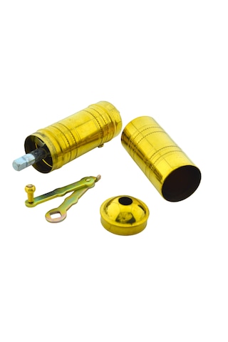 Ludıa Pirinç El Yapımı Kahve Karabiber Değirmeni Öğütücü 4,5cmx22cm Sarı