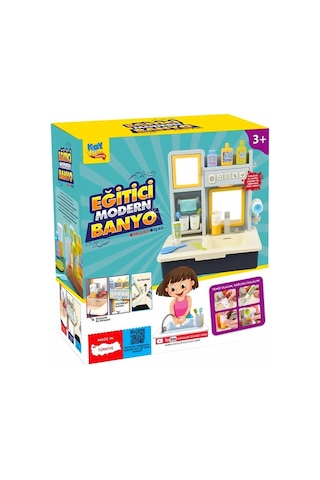 Kayyum Oyuncak Eğitici Modern Banyo Seti Müzikli Işıklı Mavi 7041