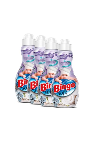 Bingo Soft Konsantre Çamaşır Yumuşatıcısı Sensitive 4 x 1440 ML