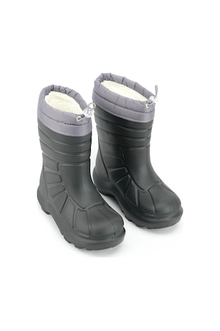 Gezer Erkek Çocuk Kışlık Eva Boğazdan Lastikli Sessiz Taban Kar Bot Çizme Siyah