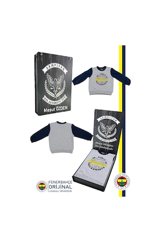 Fenerium Fenerbahçe Lisanslı Lacivert Bebek Sweat Republic Of Fenerbahçe Kişiye Özel Hediyelik Ahşap Kutulu Lacivert