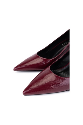 Tamer Tanca Kadın Suni Deri Bordo Rugan Topuklu Ayakkabı 1160 2026 Bn Ayk Sk25-26 Bordo Krsk Rgn Bordo