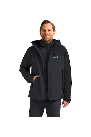 Jack Wolfskin Jack Wolfskın Wıld Places 3ın1 Jkt M Erkek Phantom Outdoor Ceketi A65257-6350 Siyah