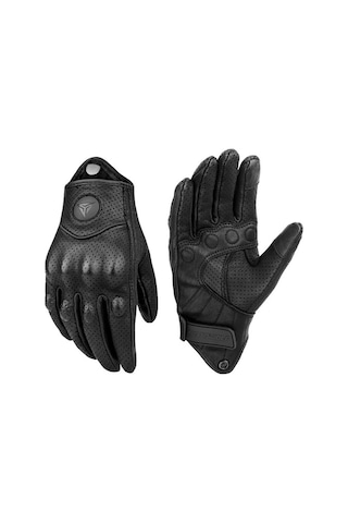 Motowolf Motosikle Eldiven %100 Deri Hava Alan Full Korumalı