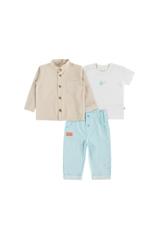 Biorganik Biorganic Sea Friends 3 Parça 9-24 Ay Takım - Ekru