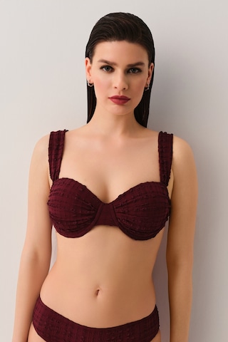 Suwen Nora Balenli Bikini Üst Sb25660080080 Mürdüm