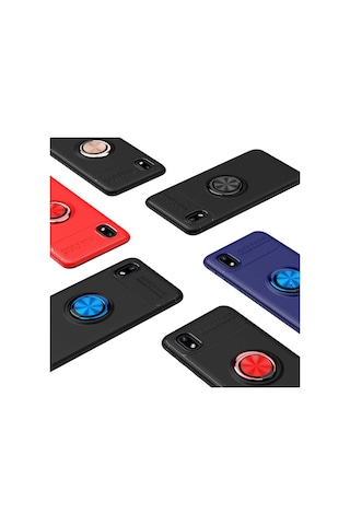 Samsung Uyumlu Galaxy A01 Core Kılıf Yüzüklü Magnetli Ravel Case