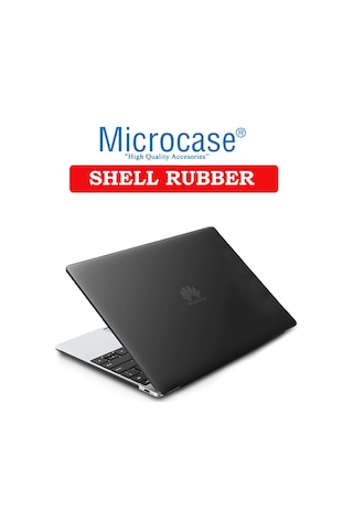 Microcase Matebook 13 Shell Rubber Kapak Kılıf - Siyah