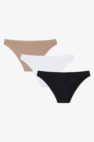 Penti Ten Siyah Beyaz Fresh Slip Paket 3lü Külot