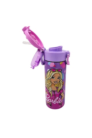 Barbie Çift Fonksiyon Kapaklı Çelik Matara 600ml 3840 Pembe