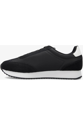 Calvin Klein Erkek Yuvarlak Burun Lamine Deri Bağlamalı Orta Kalın Topuk Siyah Sneaker Ym0ym01325-0gm-11779 Siyah