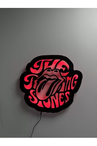 The Rolling Stones Led Işıklı Tablo