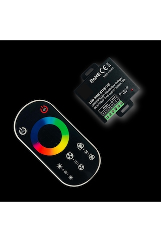 Rgb Led Şerit Rf Dokunmatik Kumanda Ve Kontrolcü Seti 12v 24v 18a Uzaktan Kumandalı