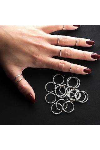 Çıtır Minimal Gümüş Yüzük 925 Ayar - 342889872