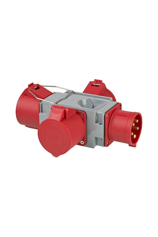 Brennenstuhl Cross Serisi Cee Adaptör Güç Dağıtıcısı Ip44 1x Cee Fişi 400v/32a Ve 3x Cee Prizleri 400v/32a Dış Mekan Çoklayıcı Ve Dönüştürücü Priz
