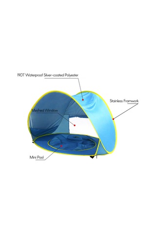 Leezsing Çocuklar İçin Güneşten Koruyucu Poliester Havuz Çadırı - Taşıma Çantası Ve Kazıklarla Çok Renkli