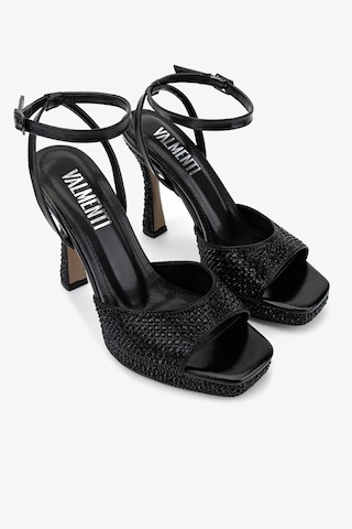 Valmenti Kadın Suni Deri Siyah Taşlı Night Shoes Ayakkabı 921 655 Bn Ayk Y26 Sıyah Taslı