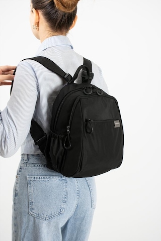 Baginn Kadın Sırt Çantası Ultra Hafif Paraşüt Kumaş Su İtici Kumaş Günlük Sırt Çantası Ölçüsü 30 24 Cm Siyah