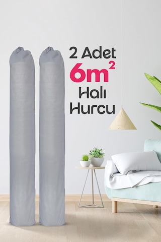 Halı Hurcu, Halı Saklama Kılıfı, Halı Organizeri Gri, 6m² Halı Hurcu Çok Renkli