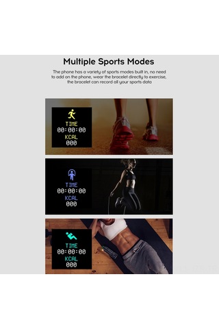 Geeroyoo Renkli 1.3 İnç Ekranlı Akıllı Spor Bileklik - Kalp Atımı, Kan Basıncı Ve Uyku İzleme, Uzaktan Fotoğraf Çekimi, Ip67 Su Geçirmez, Pembe Y68/d20