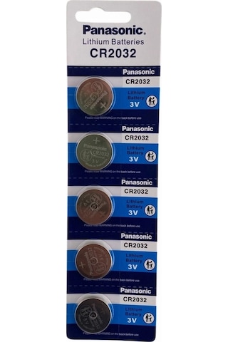 Panasonic Cr2032 3v Lityum BApple Uyumlu iOS Baskül Terazi Pili 5 Li Kartela 5 Adet,
