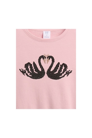 Gap Kız Çocuk Relaxed Flippy-sequin Grafikli Sweatshirt Pembe