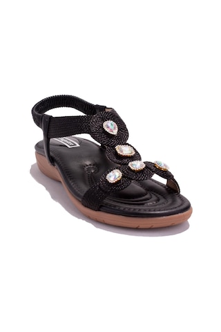 Dagoster Dza07-74136903 Siyah Günlük Ortopedik Kadın Sandalet 001