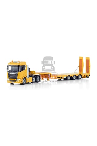 1/50 Lowbed Scanıa R Normal Cr20n 6x2 Twın Steer Semı Low Loader Wıth Ramps - 3 Axle