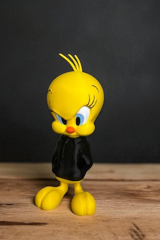 21 Cm 3d Baskı Tweety Figürü, Looney Tunes Figür, Çizgi Film Figürü Tweety