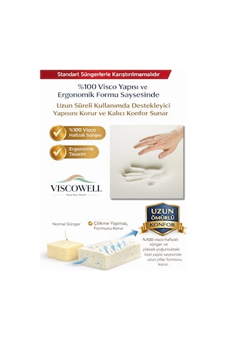 Visco 3'lü Set Ortopedik Yastık Seti Bel, Boyun Ve Kalça Desteği Ergonomik Minderi