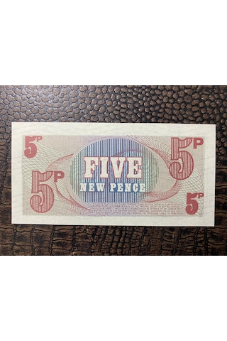 İngilitere British Armed Forced 1972 Askeri Kağıt Para 5 New Pence - Çil