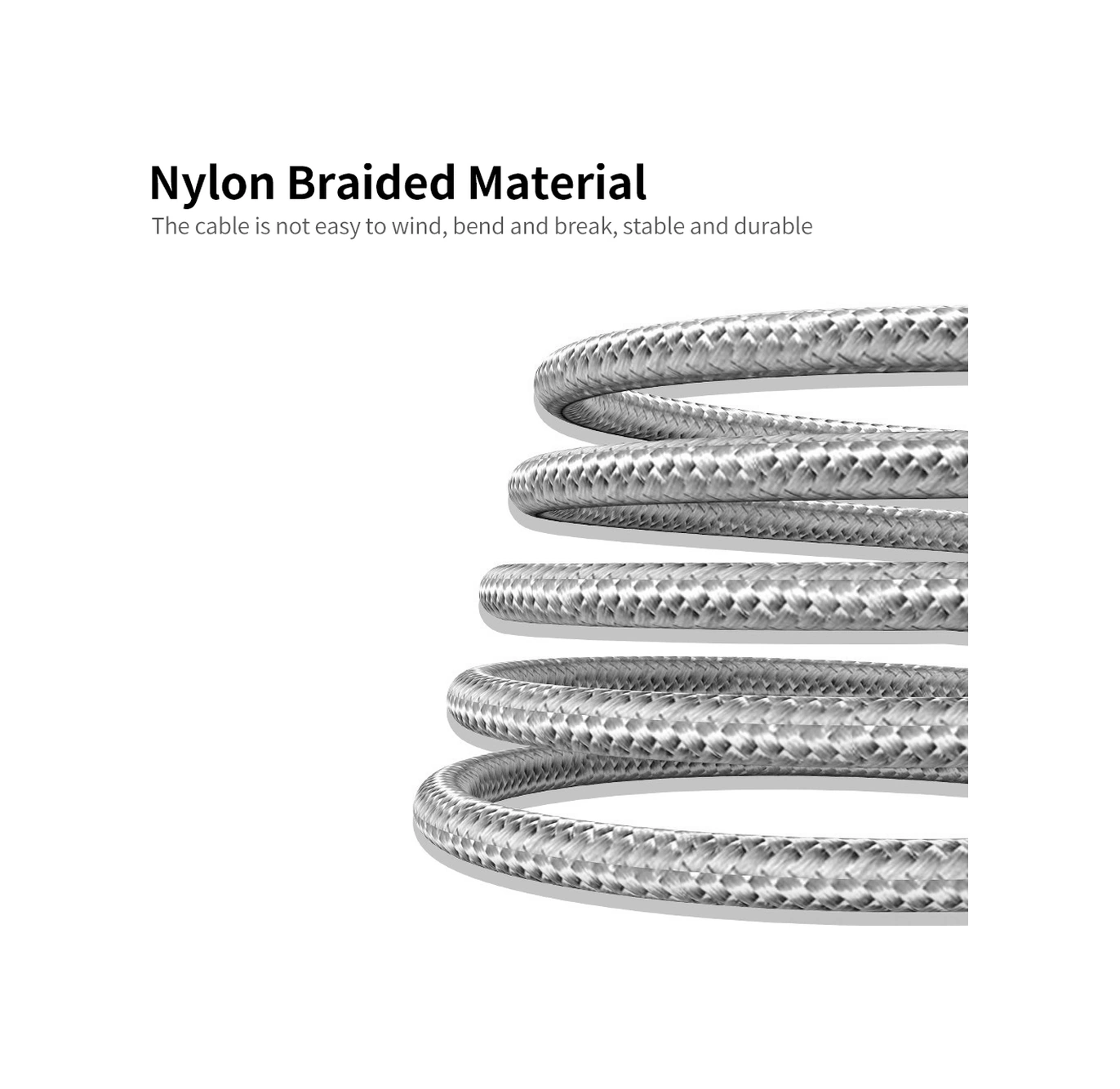 Geeroyoo 2 M Uzunlukta Micro Usb Arayüzlü 2.4a Hızlı Şarj Magnetik Kablosu - Toz Tıkacı Fonksiyonu - Gümüş Renk