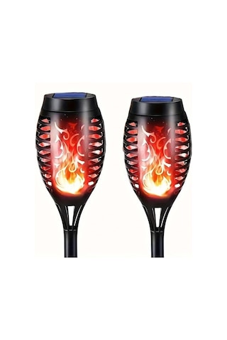 12 Ledli Alevli Solar Bahçe Aydınlatma 5468