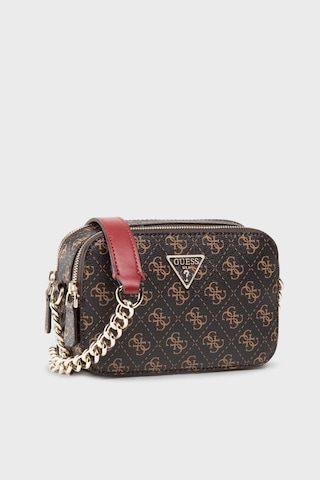 Guess Kadın 4g Logolu Noelle Çapraz Askılı Mini Çanta Açık Kahverengi
