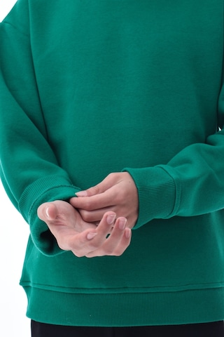 Yeşil Erkek Çocuk Sweat Pamuklu Rahat Kalıp Basic Uzun Kollu Yeşil