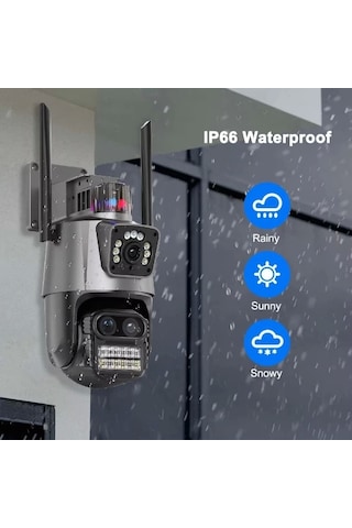 3 Lens Wi-fi Güvenlik Kamerası