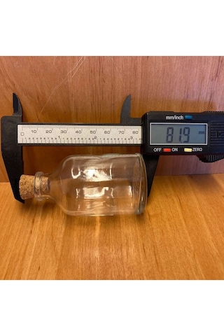 Rotanev 12 Adet Şeffaf Cam Shot Şişesi Mantar Tıpalı Hediyelik Koku Süs Çok Amaçlı Şişe 50 ML