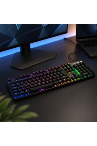 Türkçe Q Mekanik Gaming Klavye Kl-138 Rgb Aydınlatmalı Numpadli Kablolu Oyuncu Klavyesi