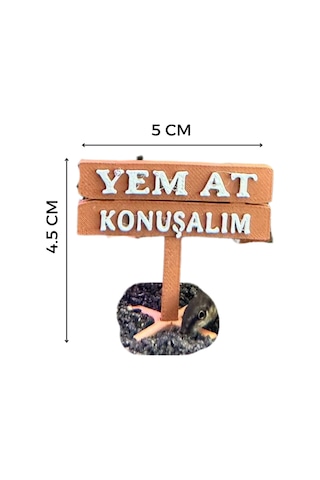 Akvaryum Tabela Dekoru Yem At Konuşalım 4.5x5 Cm Suya Batan Model Tbl-45-yem, One Size