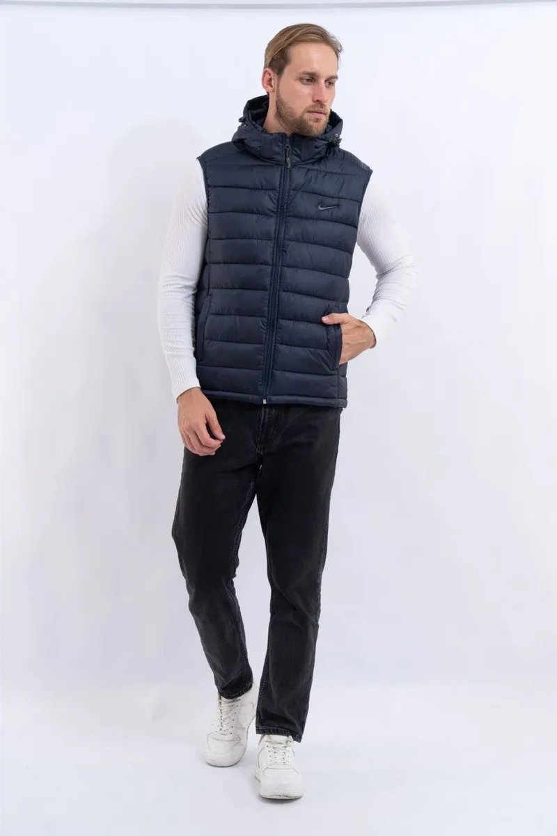 T.a Shop Fermuarlı Kapüşonlu Mevsim Geçiş Yeleği 482996490 Mavi