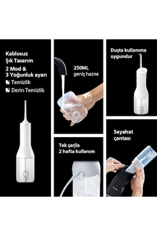 Philips Sonicare Power Flosser 3000 Ağız Duşu Kablosuz - Beyaz HX3826/31