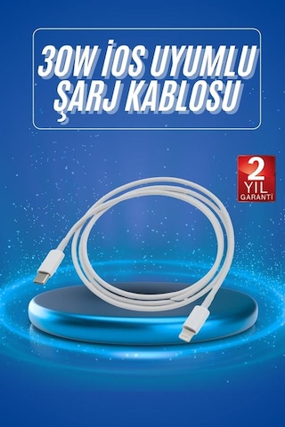 Type-c Ligtning 30w İos Şarj Kablosu Hızlı Şarj Kablosu - Lisinya Standart