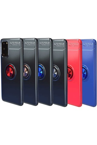 Samsung Uyumlu Galaxy S20 Kılıf Yüzüklü Magnetli Ravel Case
